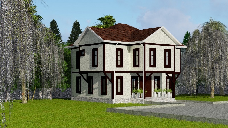 Orta Mahalle 220 m² Çelik Konstrüksiyon Prefabrik Villa 