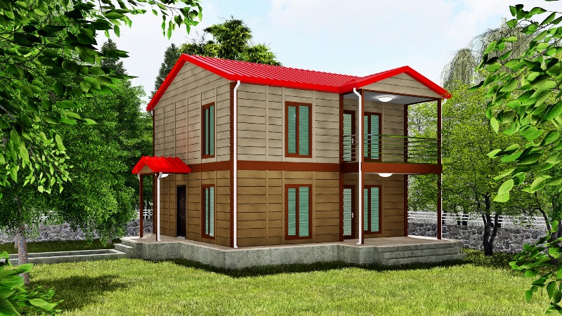 İspela 134 m² İki Katlı Prefabrik Ev